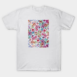 Rainbow Floral Pattern T-Shirt